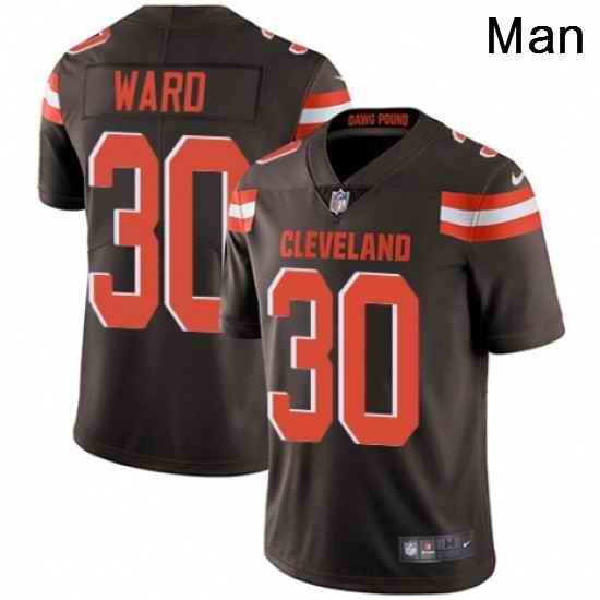 Mens Nike Cleveland Browns 30 Denzel Ward Brown Team Color Vapor Untouchable Limited Player NFL Jersey